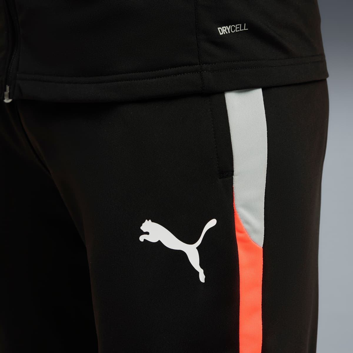 PUMA individualLIGA trainingspak voor Heren, Zwart/Grijs/Wit, Maat XL thumbnail 4