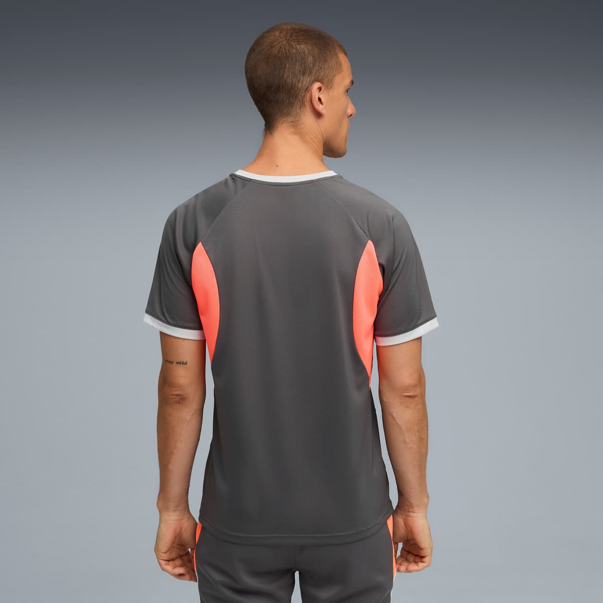 PUMA individualLIGA jersey voor Heren, Grijs/Rood/Wit, Maat L thumbnail 3