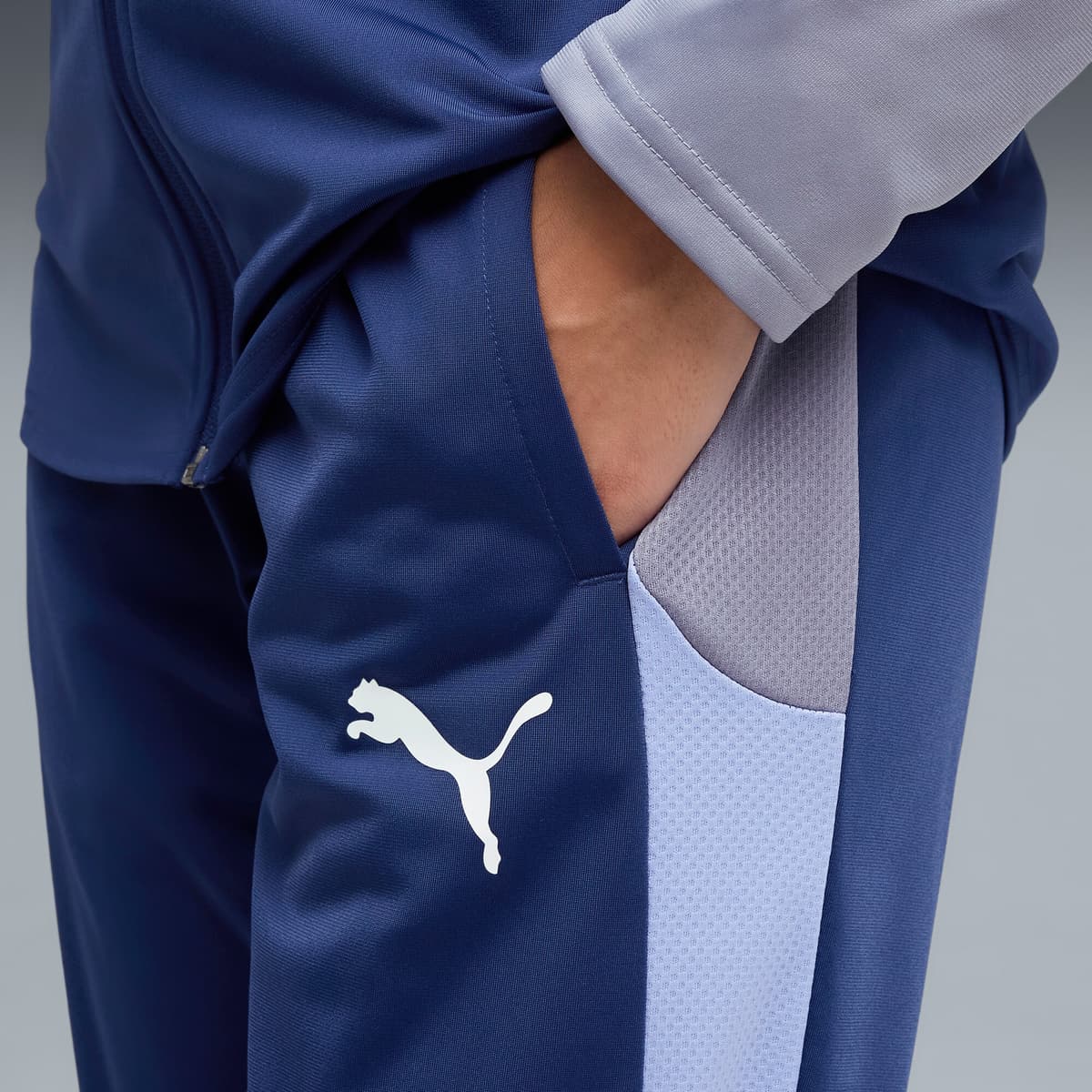 PUMA IndividualBLAZE voetbaltrainingspak voor Dames, Blauw/Wit, Maat L thumbnail 2