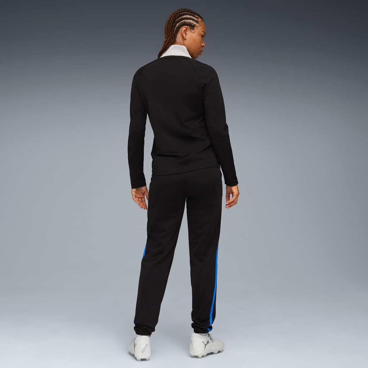 PUMA IndividualBLAZE voetbaltrainingspak voor Dames, Zwart/Grijs/Wit, Maat S thumbnail 3