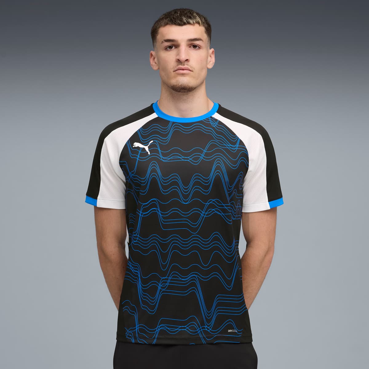 PUMA IndividualLIGA voetbalshirt met print voor Heren, Blauw/Zwart/Wit, Maat 3XL thumbnail 6
