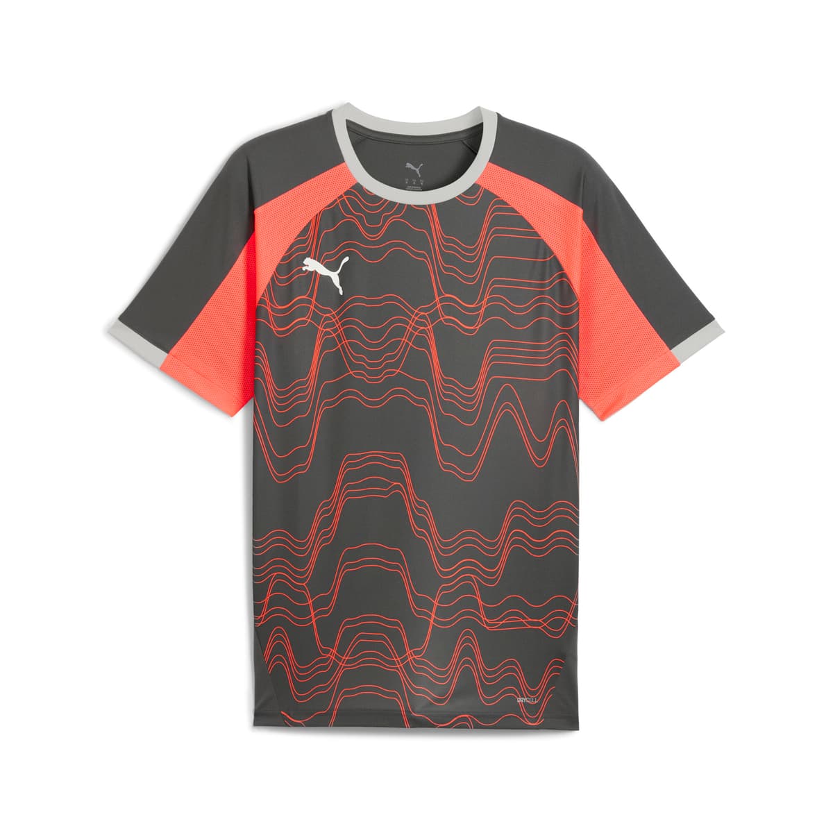 PUMA IndividualLIGA voetbalshirt met print voor Heren, Grijs/Rood/Wit, Maat L