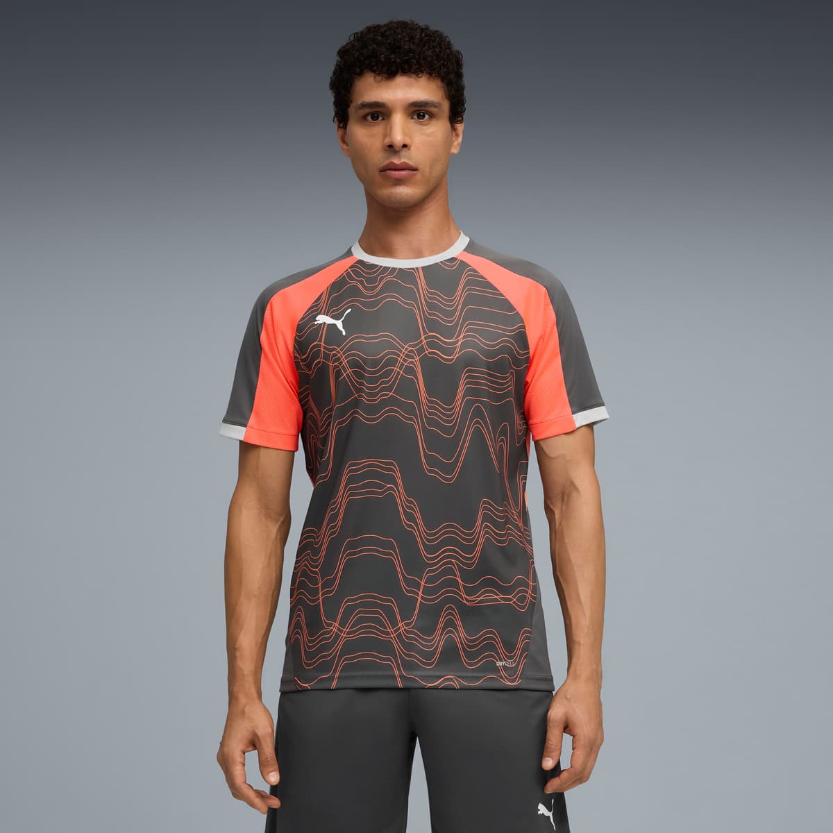 PUMA IndividualLIGA voetbalshirt met print voor Heren, Grijs/Rood/Wit, Maat L thumbnail 6