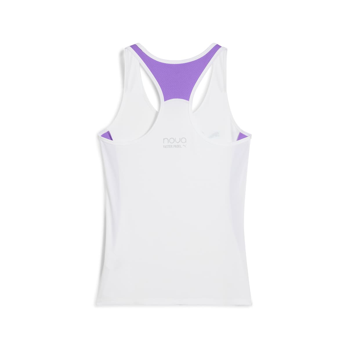 PUMA INDIVIDUAL padeltanktop voor Dames, Wit/Paars, Maat XL thumbnail 2