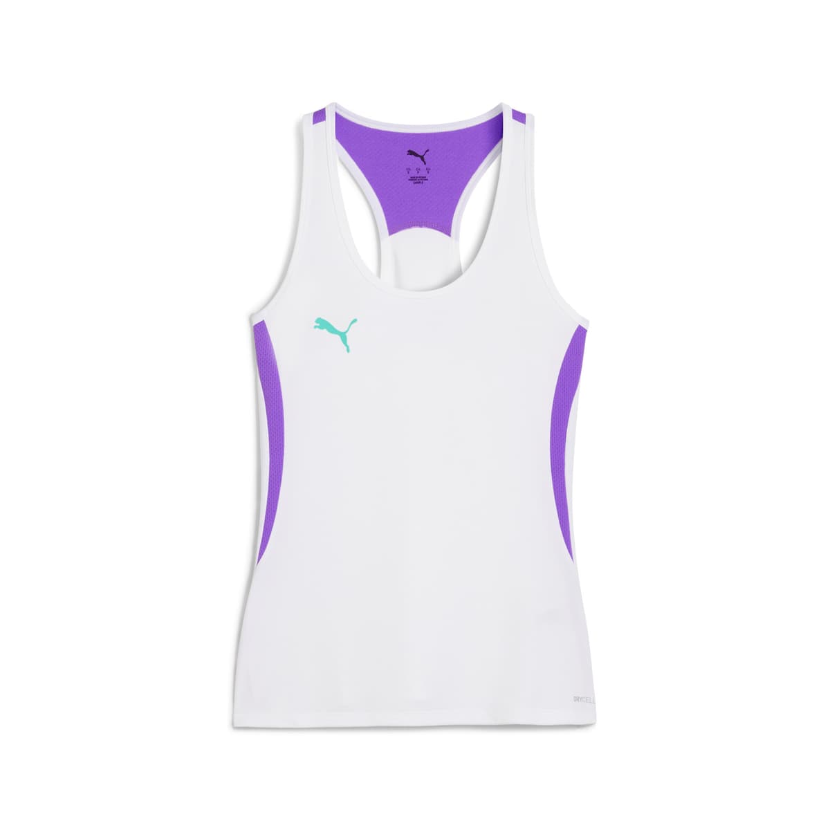 PUMA INDIVIDUAL padeltanktop voor Dames, Wit/Paars, Maat XL thumbnail 3