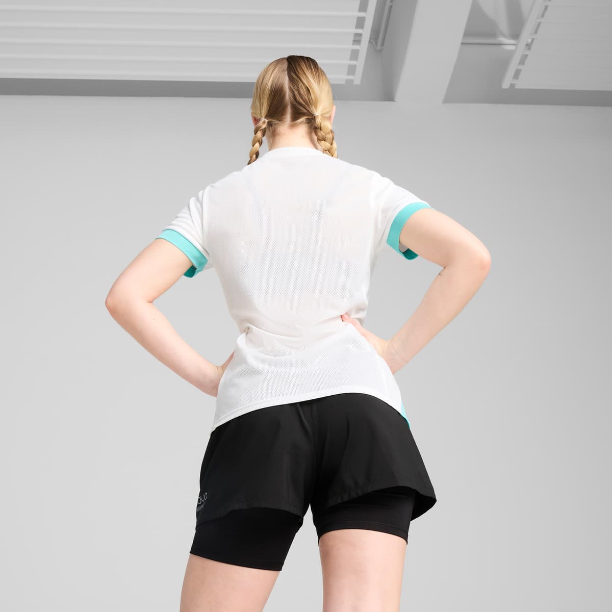 PUMA INDIVIDUAL padelshirt voor Dames, Wit/Paars, Maat M thumbnail 5