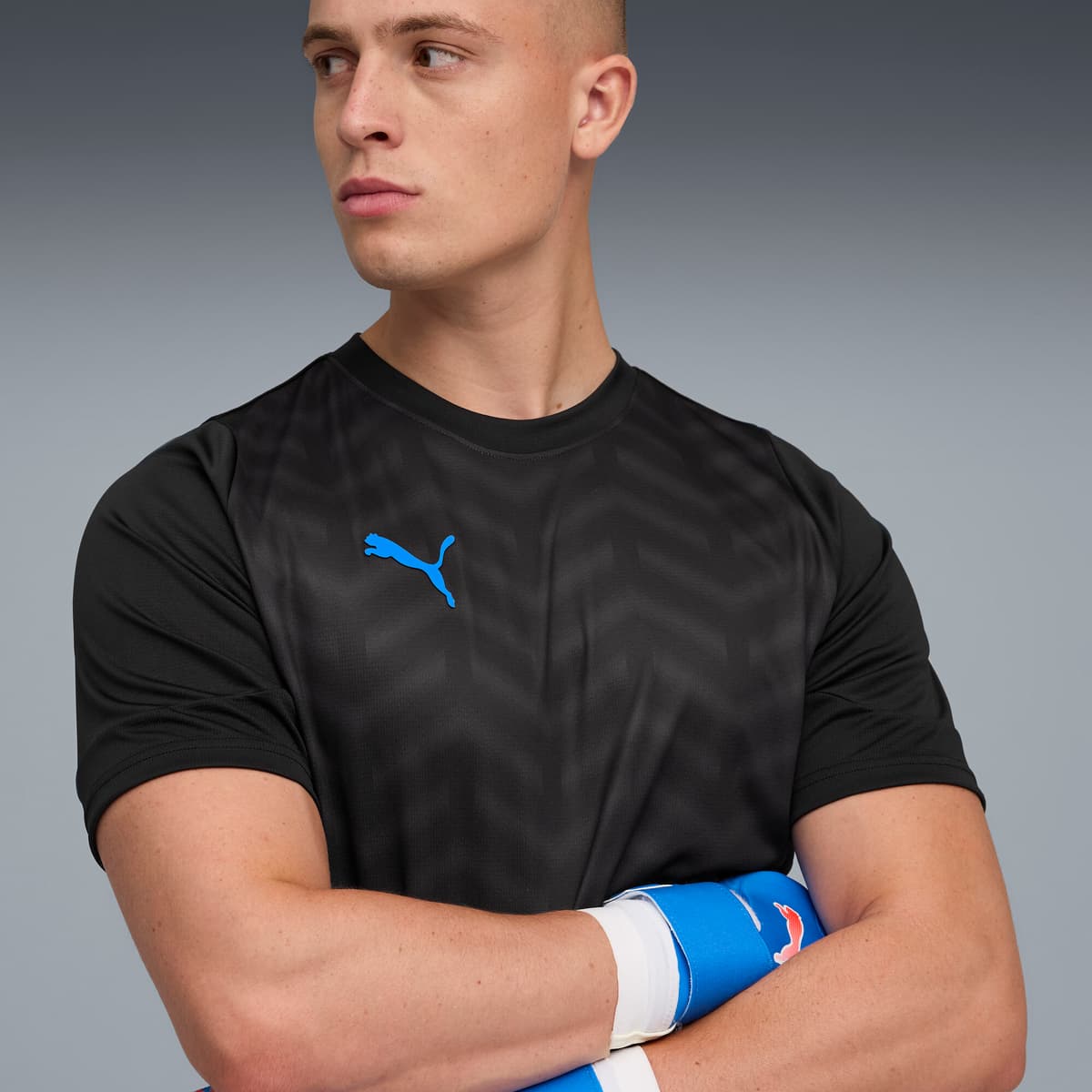 PUMA individualCUP voetbalshirt voor Heren, Blauw/Zwart/Wit, Maat L thumbnail 5