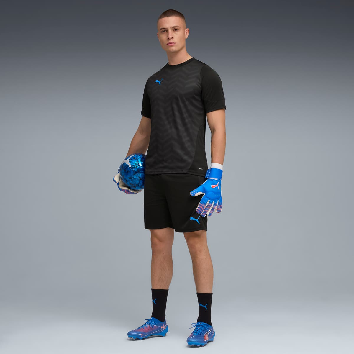 PUMA individualCUP voetbalshirt voor Heren, Blauw/Zwart/Wit, Maat L thumbnail 4