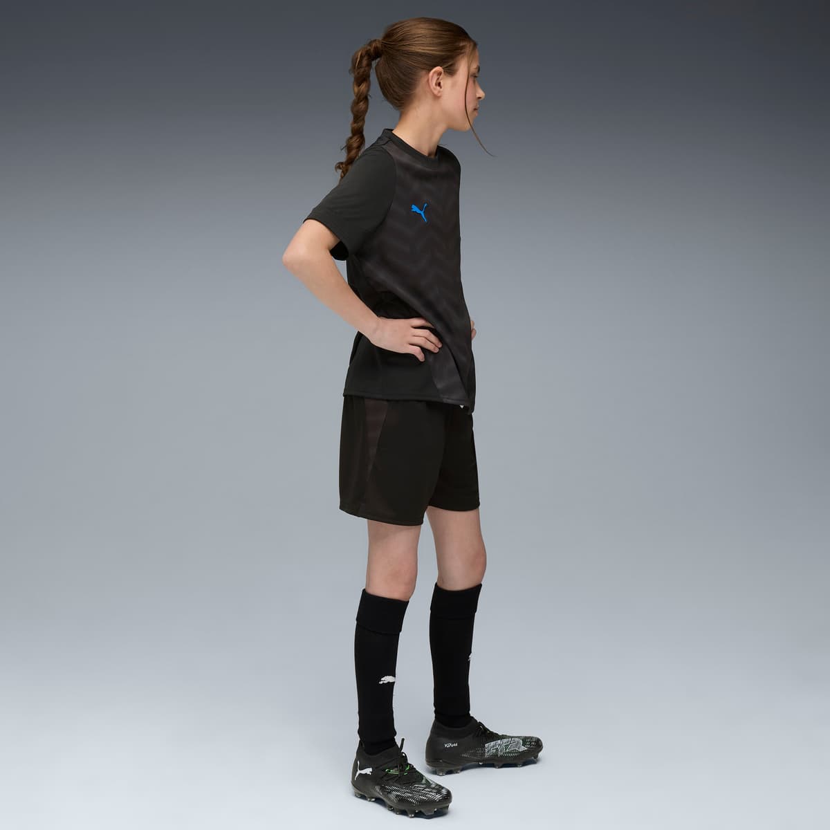 PUMA individualCUP voetbalshirt, Blauw/Zwart/Wit, Maat 13-14Y thumbnail 5