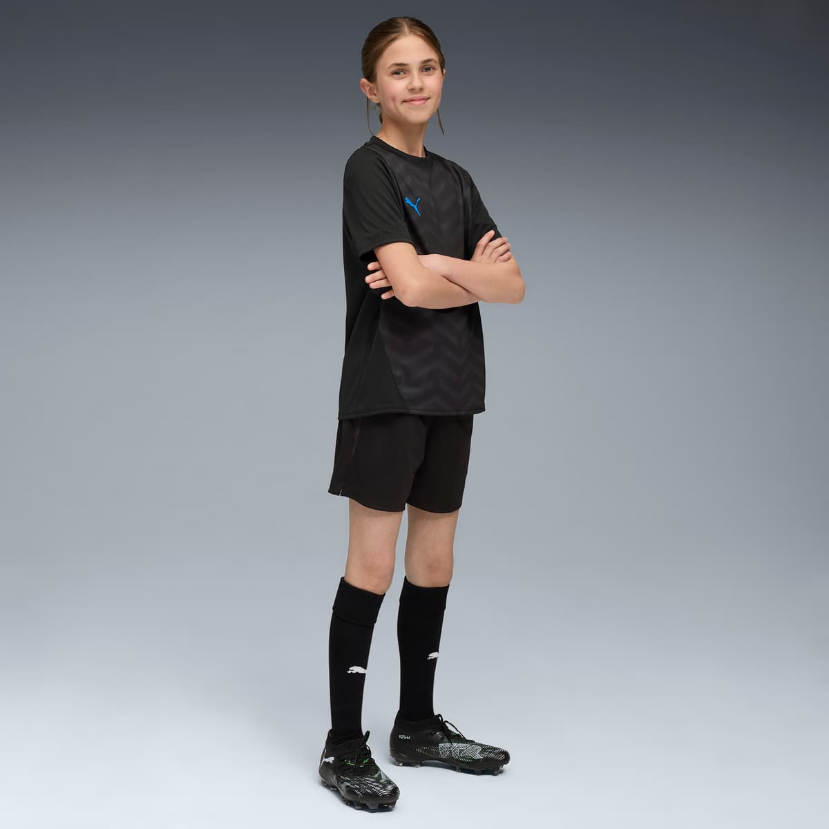 PUMA individualCUP voetbaltrainingsshort, Blauw/Zwart/Wit, Maat 13-14Y thumbnail 5