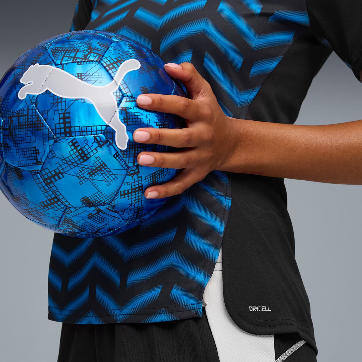 PUMA individualBLAZE voetbalshirt voor Dames, Blauw/Zwart/Wit, Maat XS thumbnail 5