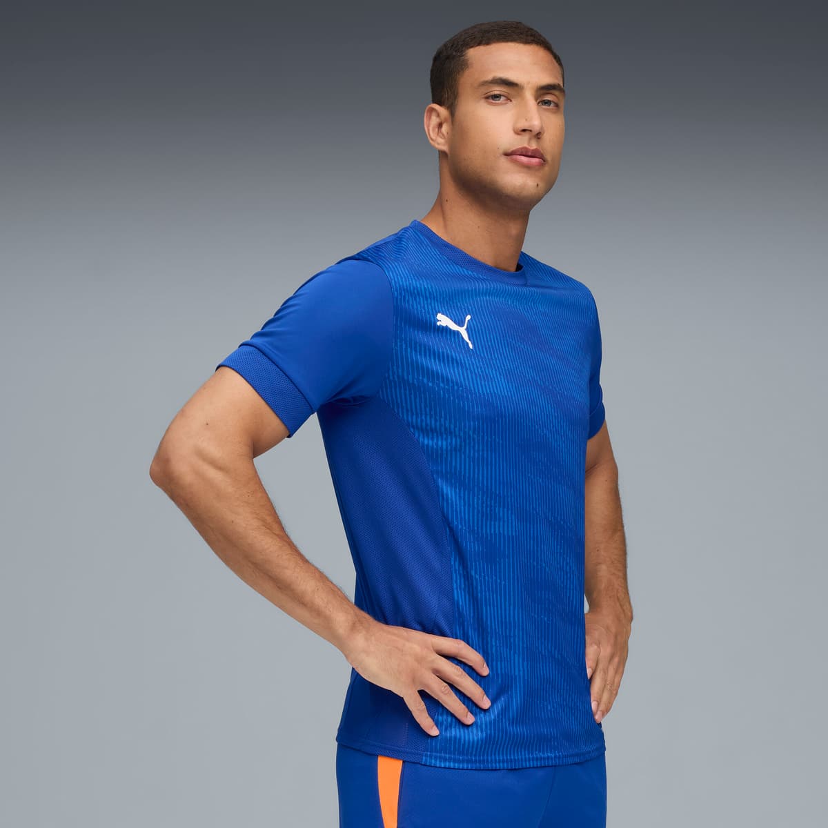 PUMA Individual Padel grafisch shirt voor Heren, Blauw/Wit, Maat L