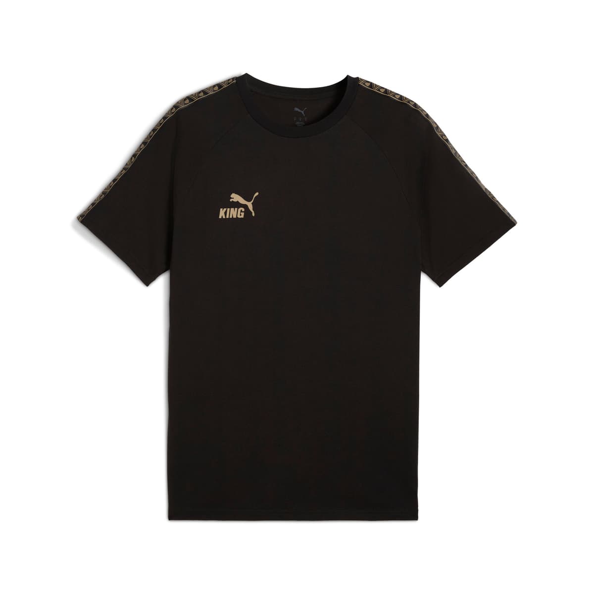 PUMA KING T-shirt voor Heren, Zwart/Goud, Maat S
