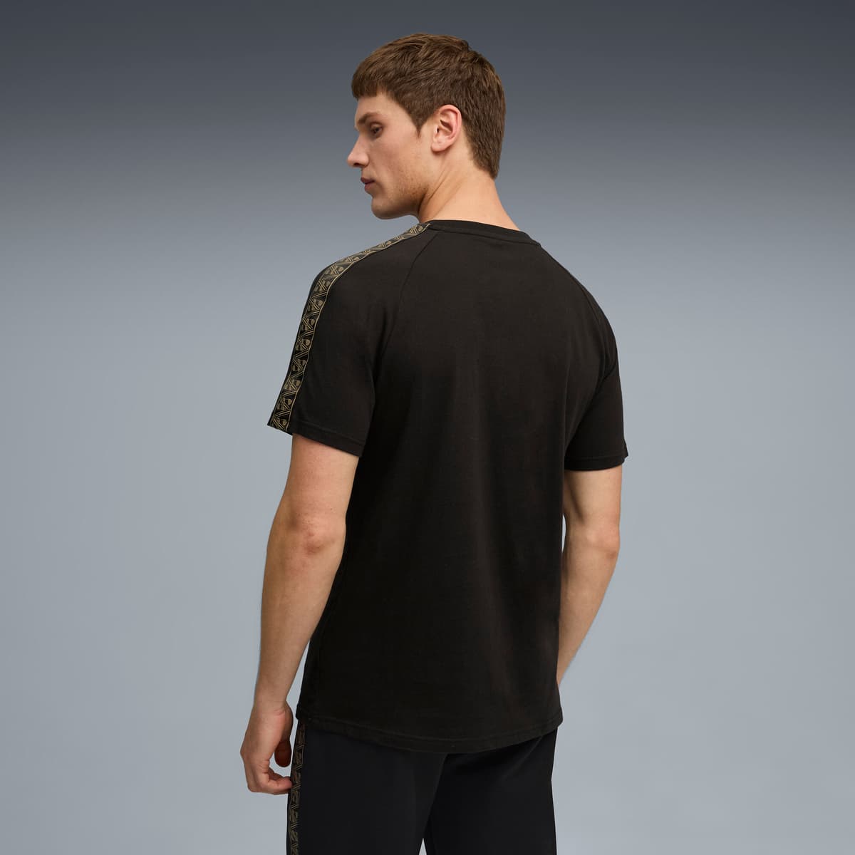 PUMA KING T-shirt voor Heren, Zwart/Goud, Maat S thumbnail 3