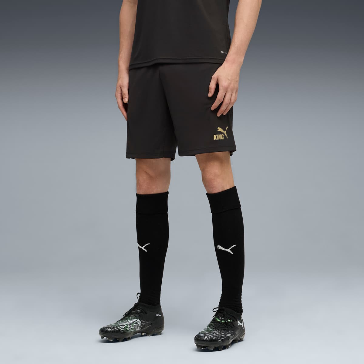 PUMA KINGtouch voetbalshort voor Heren, Zwart/Goud, Maat XXL thumbnail 6