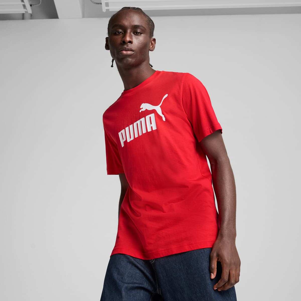 PUMA Essentials No. 1-logo T-shirt voor Heren, Rood, Maat XL