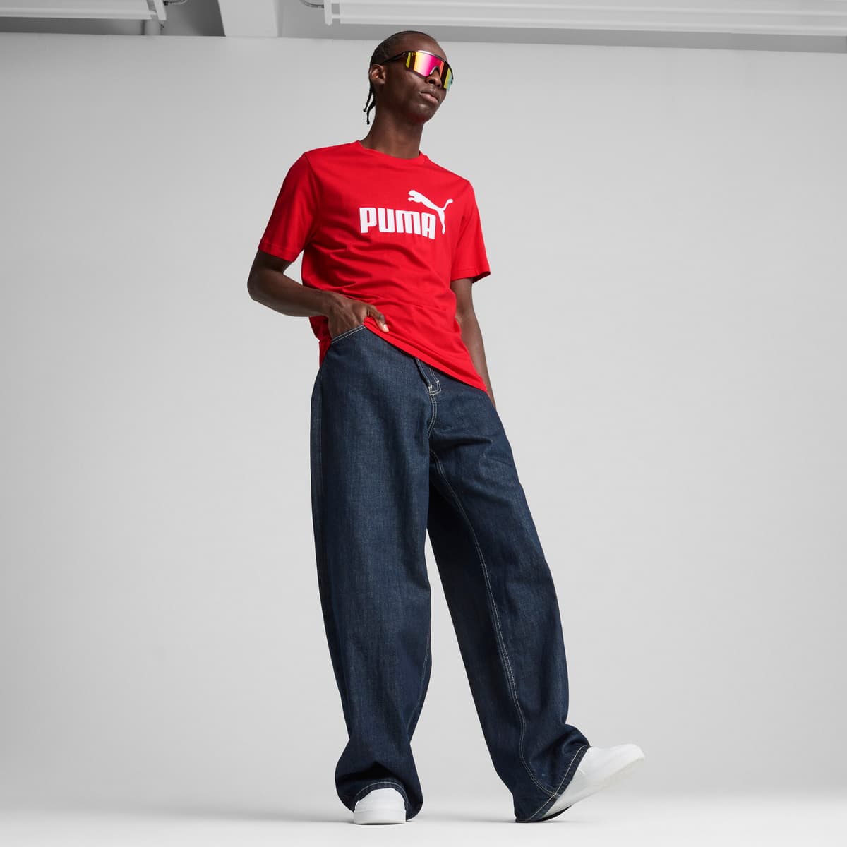 PUMA Essentials No. 1-logo T-shirt voor Heren, Rood, Maat XL thumbnail 4