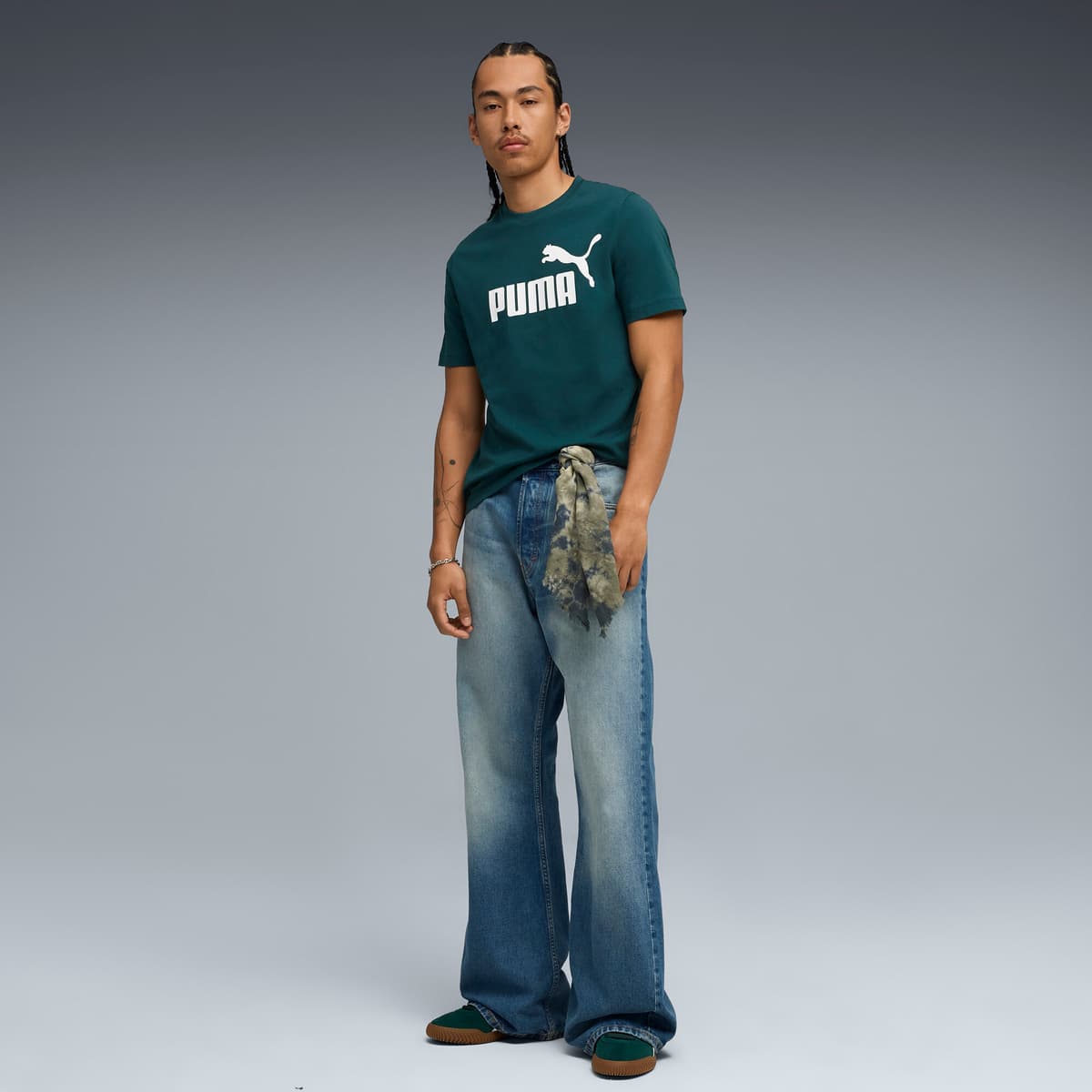 PUMA ESS No. 1-logo T-shirt voor Heren, Groen, Maat 4XL thumbnail 4