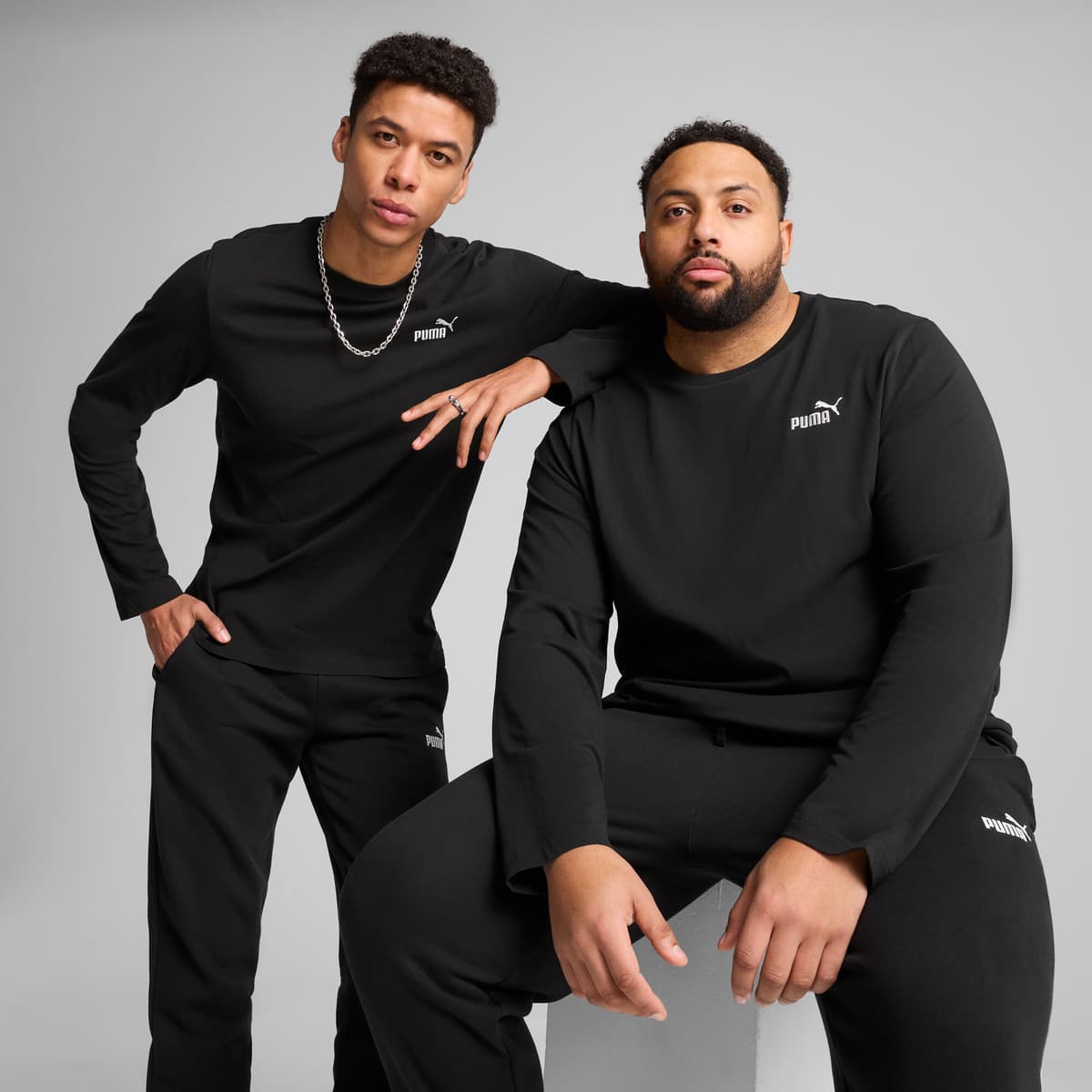 PUMA Essentials No. 1-logo T-shirt met lange mouwen voor Heren, Zwart, Maat XS