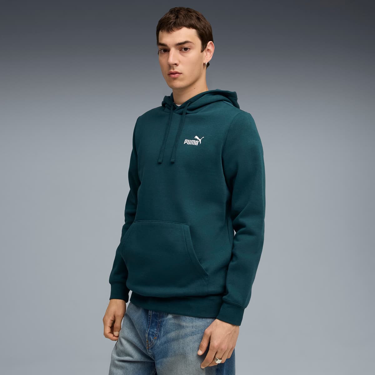 PUMA Essentials hoodie met No. 1-logo voor Heren, Groen, Maat M