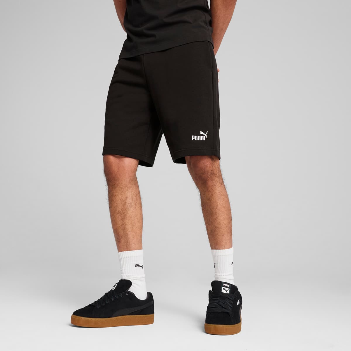 PUMA Essentials No. 1-logo short van 25,5 cm voor Heren, Zwart, Maat L thumbnail 6