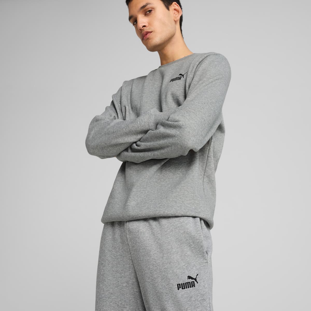 PUMA Essentials No. 1-logo sweatpant voor Heren, Grijs, Maat S thumbnail 4