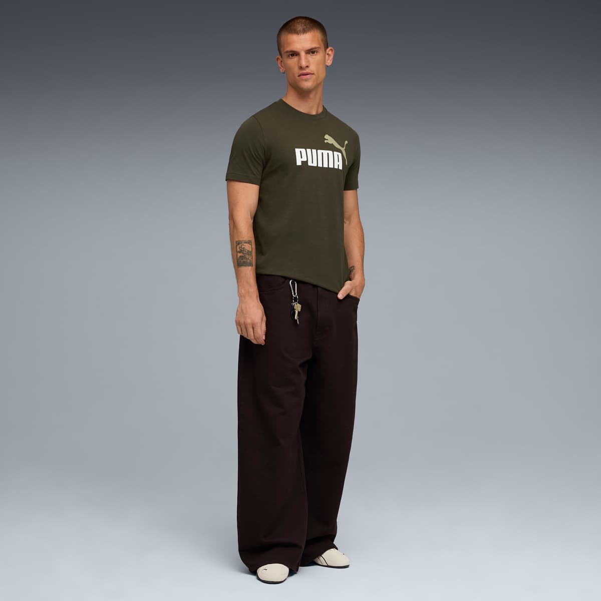 PUMA Essentials 2 Colour No. 1 Logo T-shirt voor Heren, Maat XS thumbnail 4