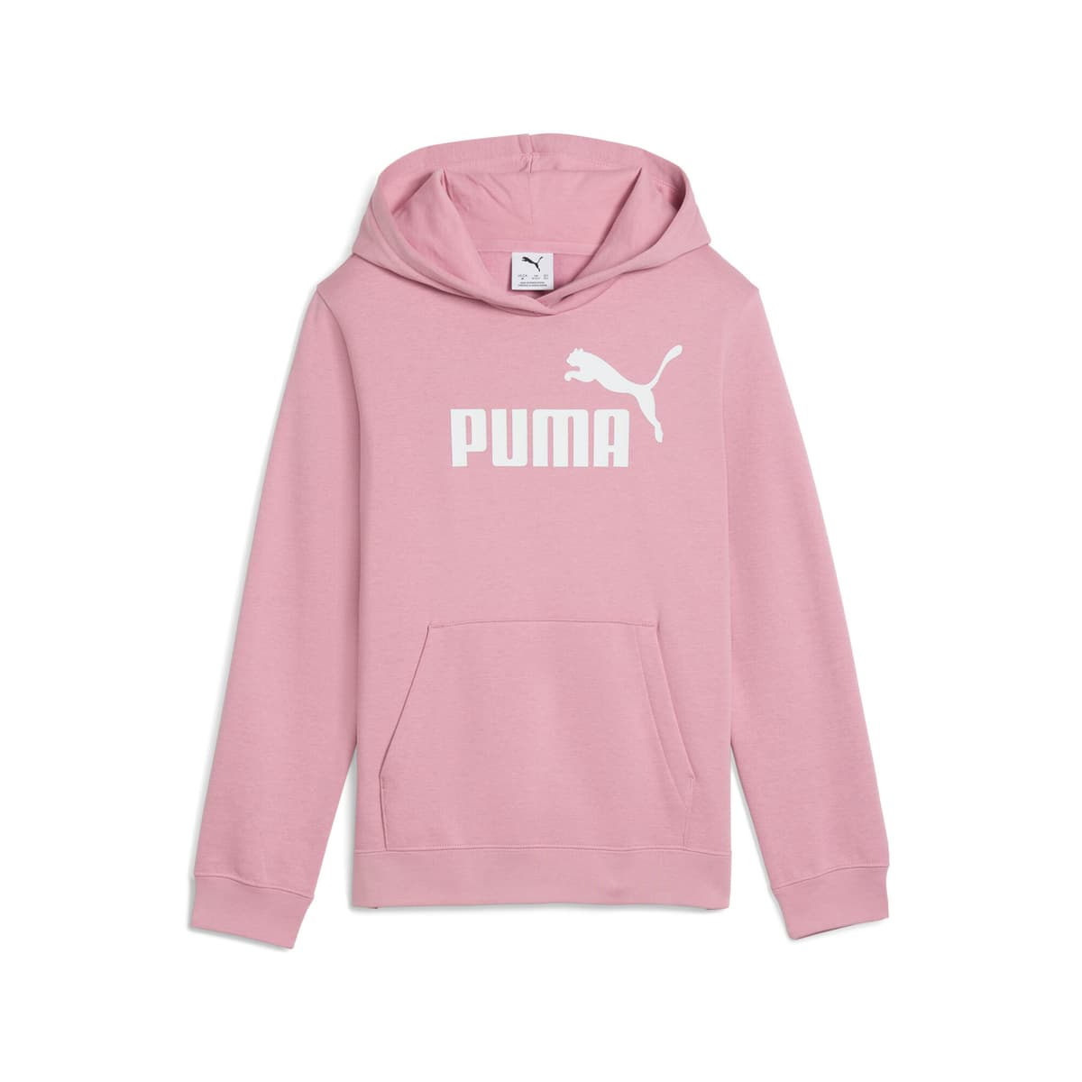 PUMA ESS No. 1-logo fleece hoodie voor Dames, Roze, Maat 7-8Y thumbnail 3