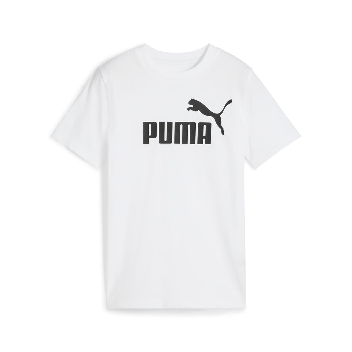 PUMA ESS No. 1-logo T-shirt voor Heren, Wit, Maat 15-16Y