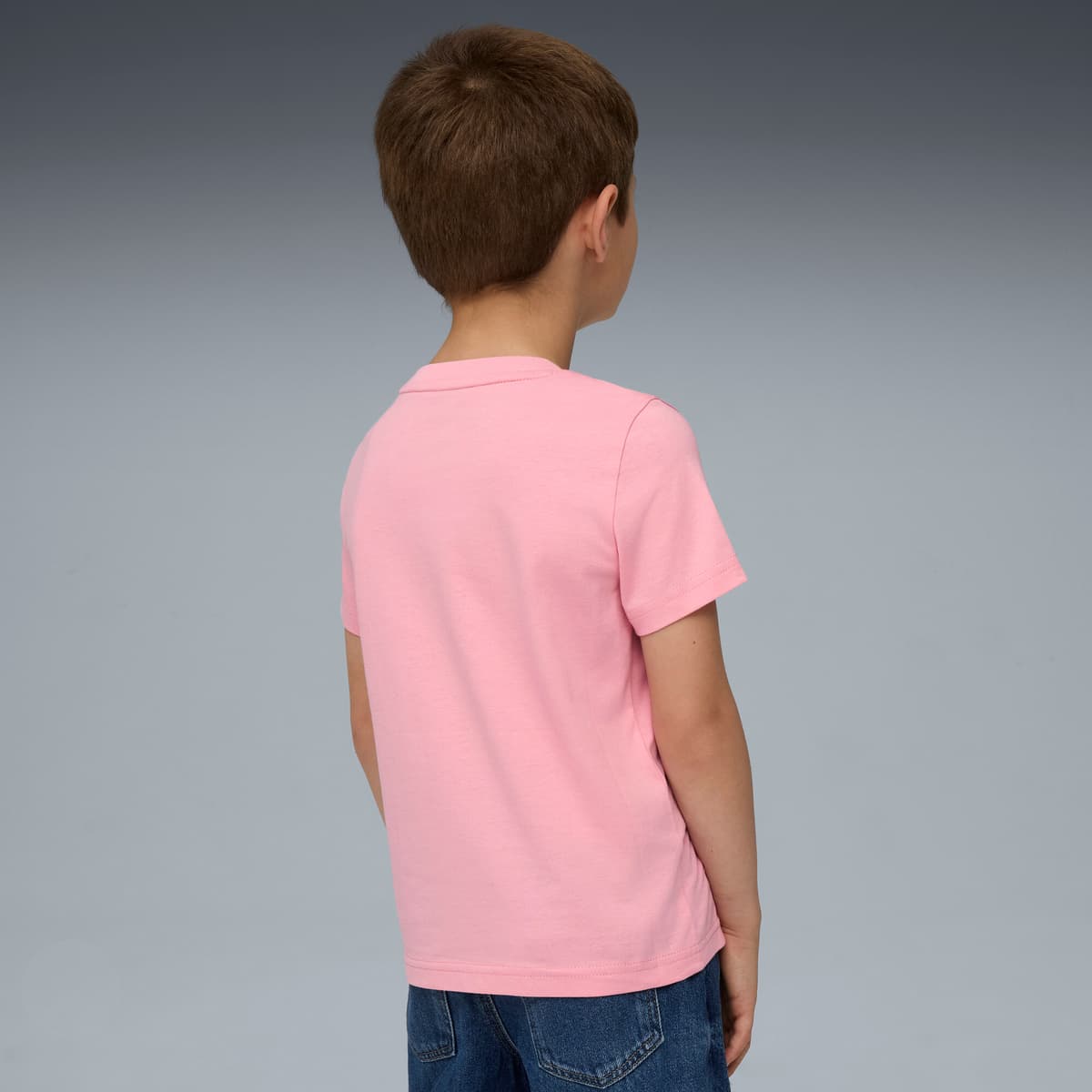 PUMA ESS No. 1-logo T-shirt voor Heren, Roze, Maat 3-4Y thumbnail 3