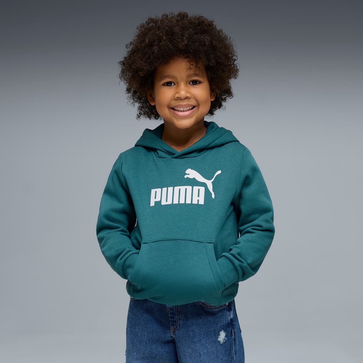 PUMA ESS No. 1-logo fleece hoodie voor Heren, Maat 4-5Y