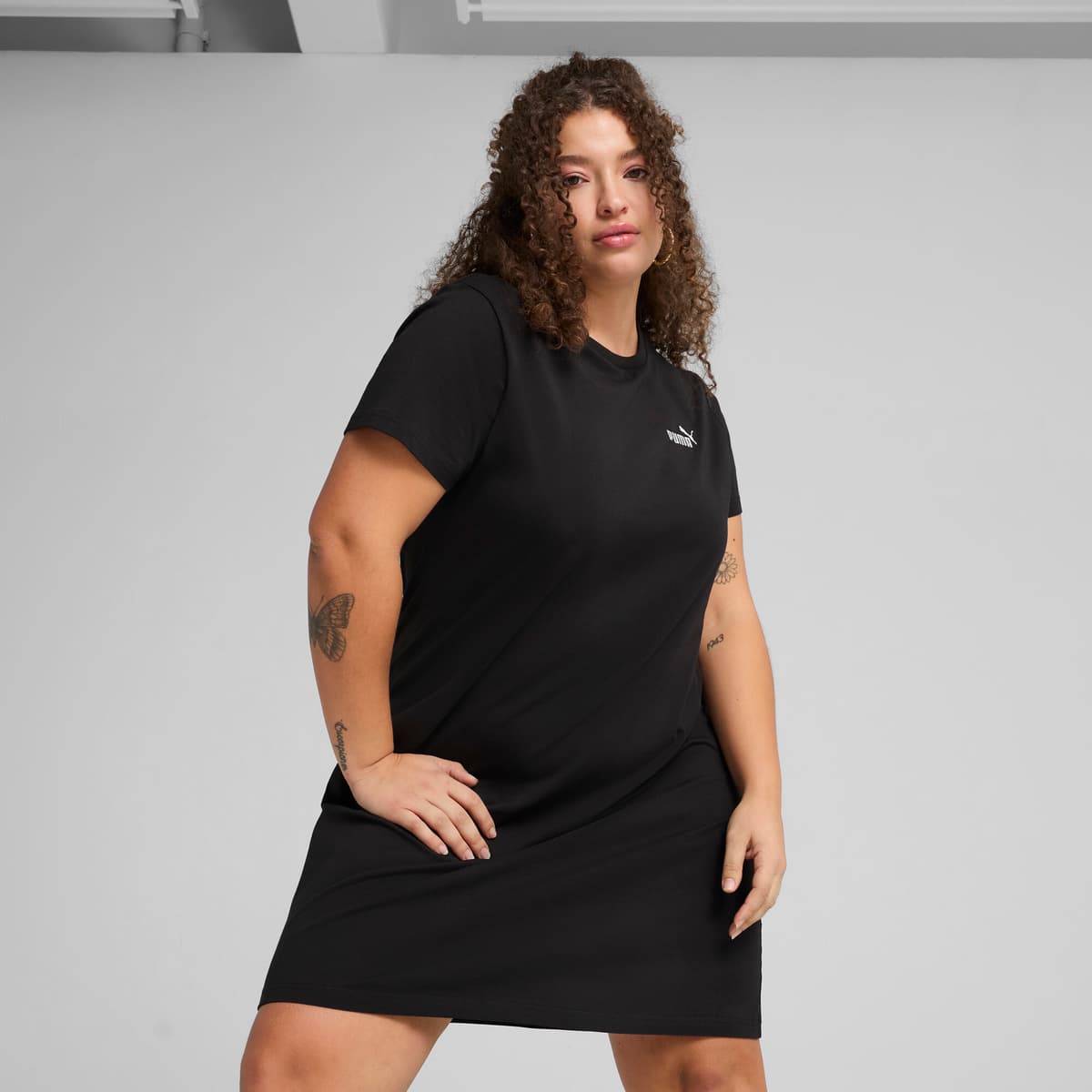 PUMA ESS Small No. 1 Logo slanke jurk voor Dames, Zwart, Maat 3XL thumbnail 6