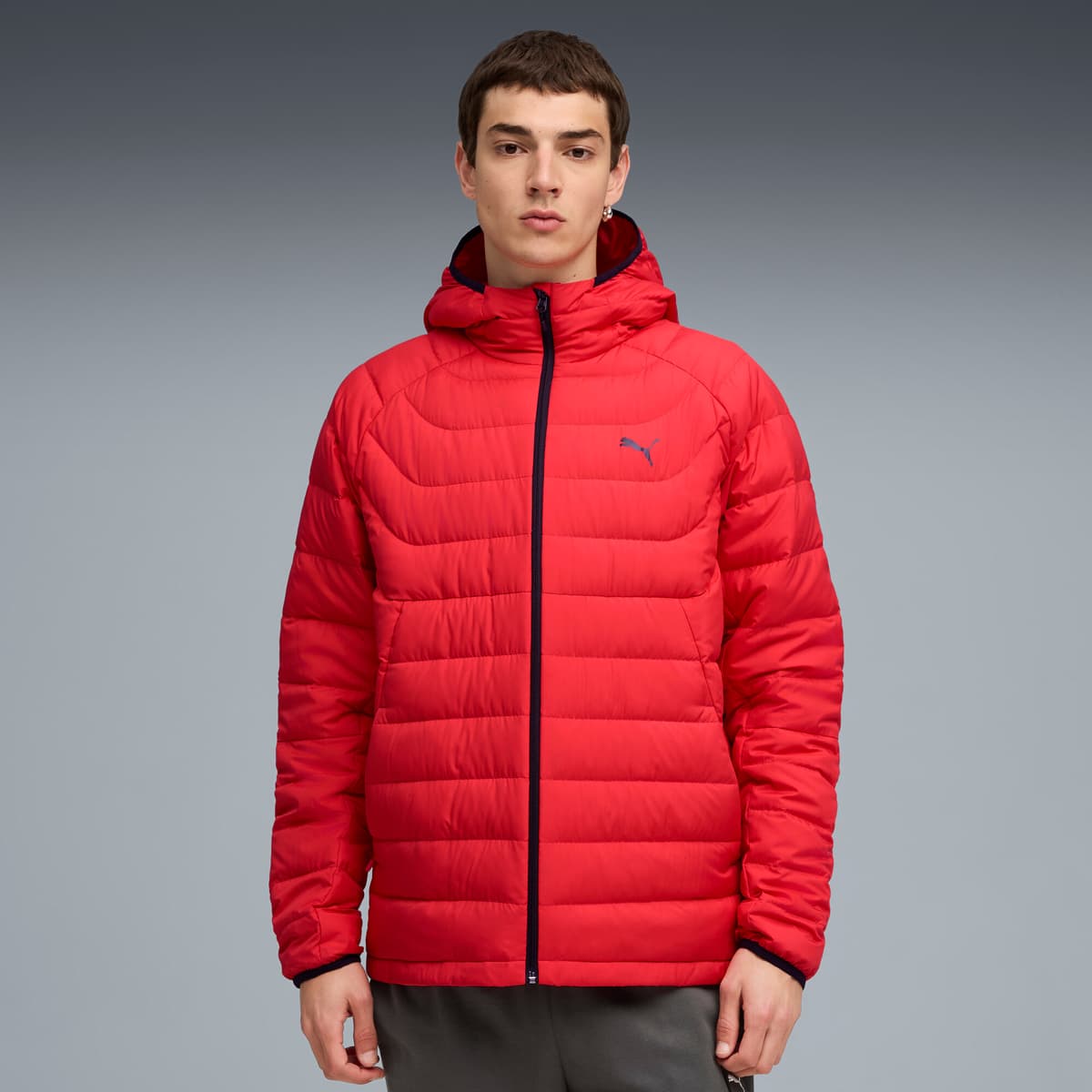 PUMA PACKLITE donsjack met capuchon voor Heren, Rood, Maat L