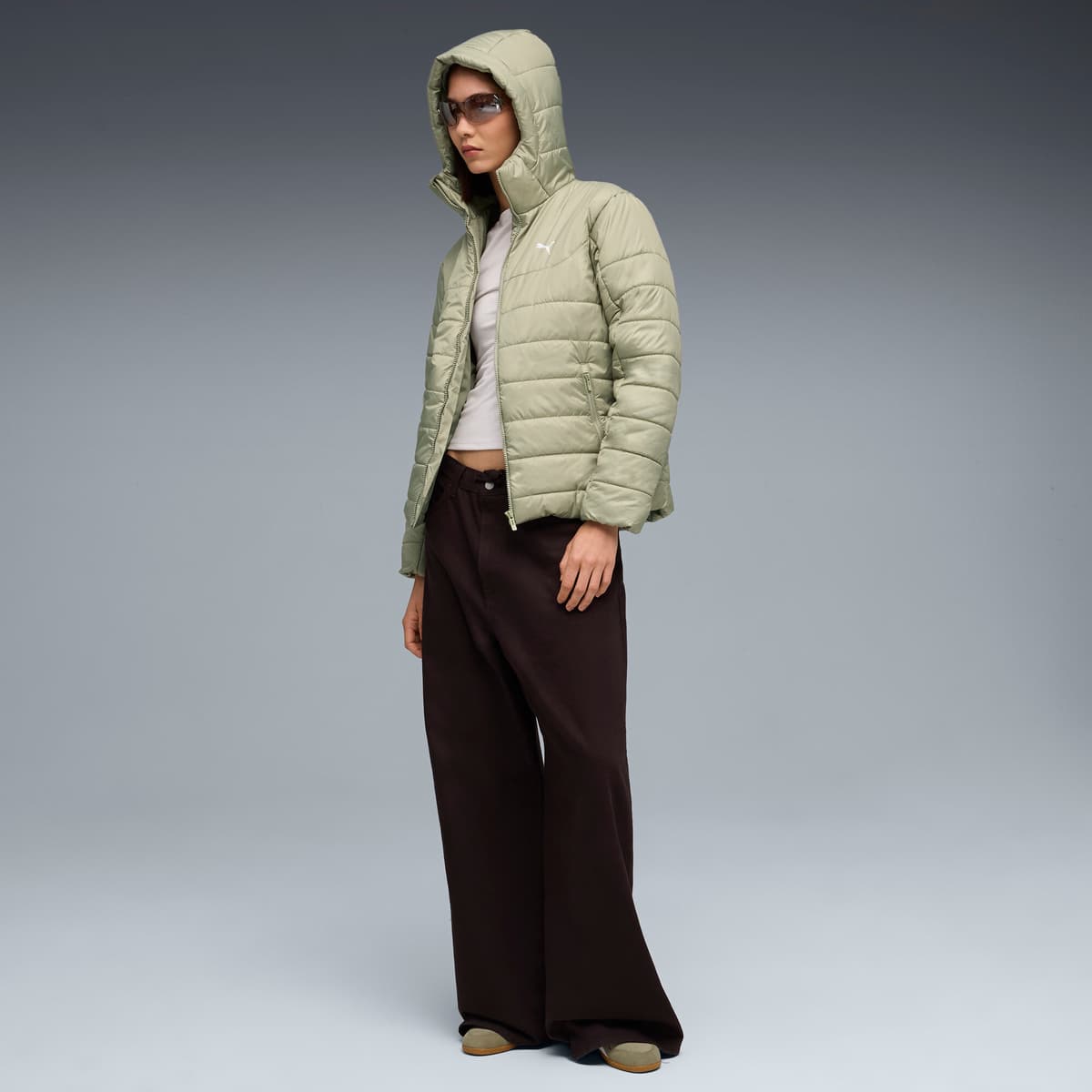 PUMA Essentials gewatteerd jack met capuchon voor Dames, Maat XS thumbnail 4