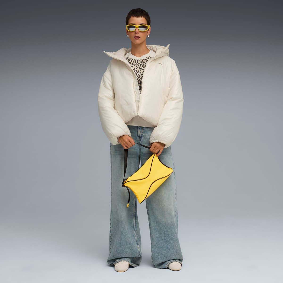 PUMA Wardrobe Essentials glanzende gewatteerde jas met capuchon voor Dames, Maat S thumbnail 6