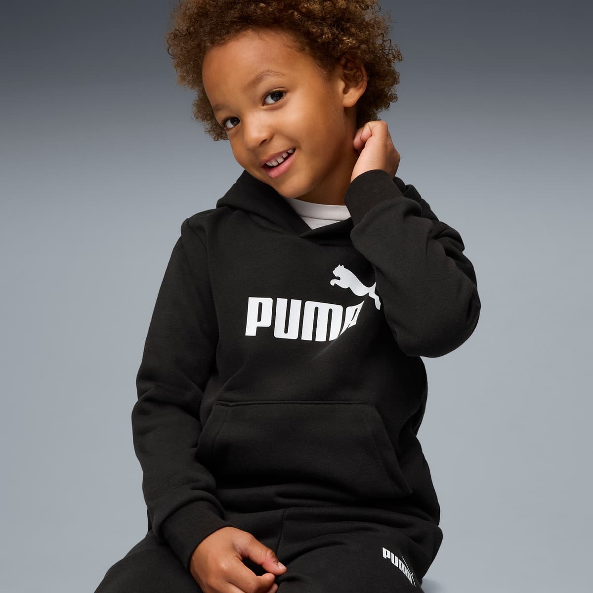 PUMA Essentials No.1 Logo joggingpak, Zwart, Maat 3-4Y thumbnail 6