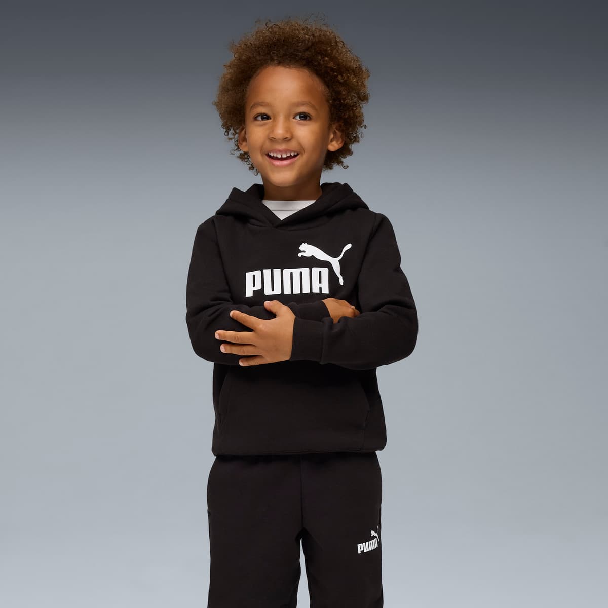 PUMA Essentials No.1 Logo joggingpak, Zwart, Maat 3-4Y thumbnail 5