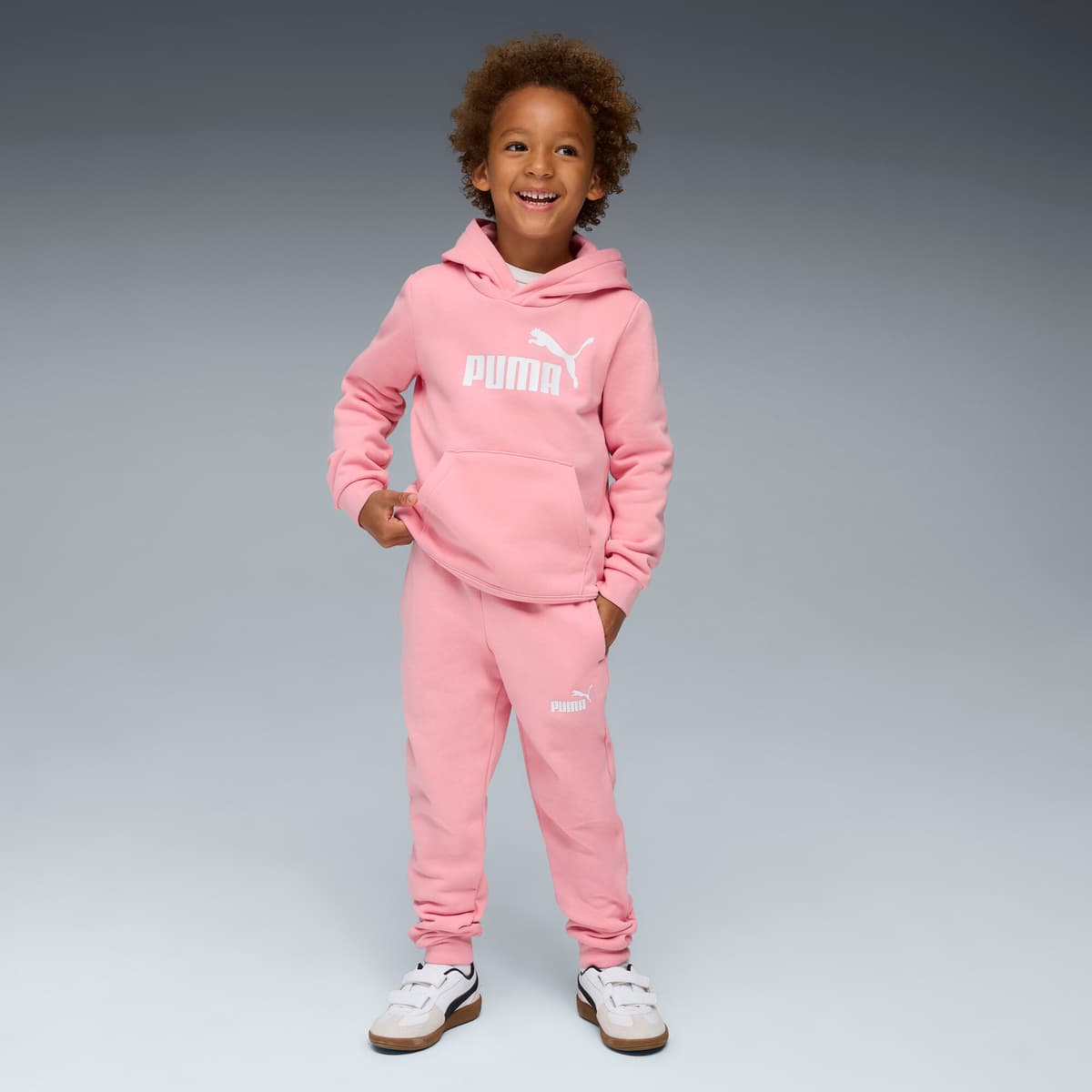 PUMA Essentials No.1 Logo joggingpak, Roze, Maat 5-6Y