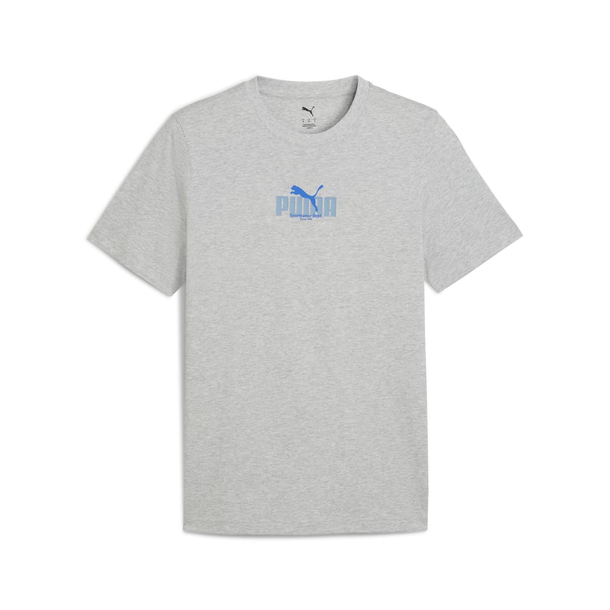 Graphic T-shirt met PUMA-tekst voor Heren, Grijs, Maat XL thumbnail 3