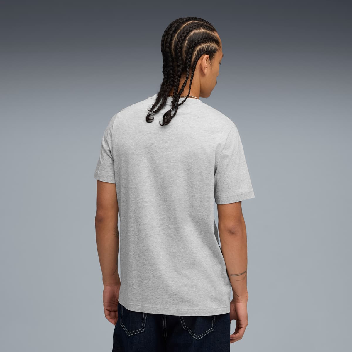 Graphic T-shirt met PUMA-tekst voor Heren, Grijs, Maat XL thumbnail 5