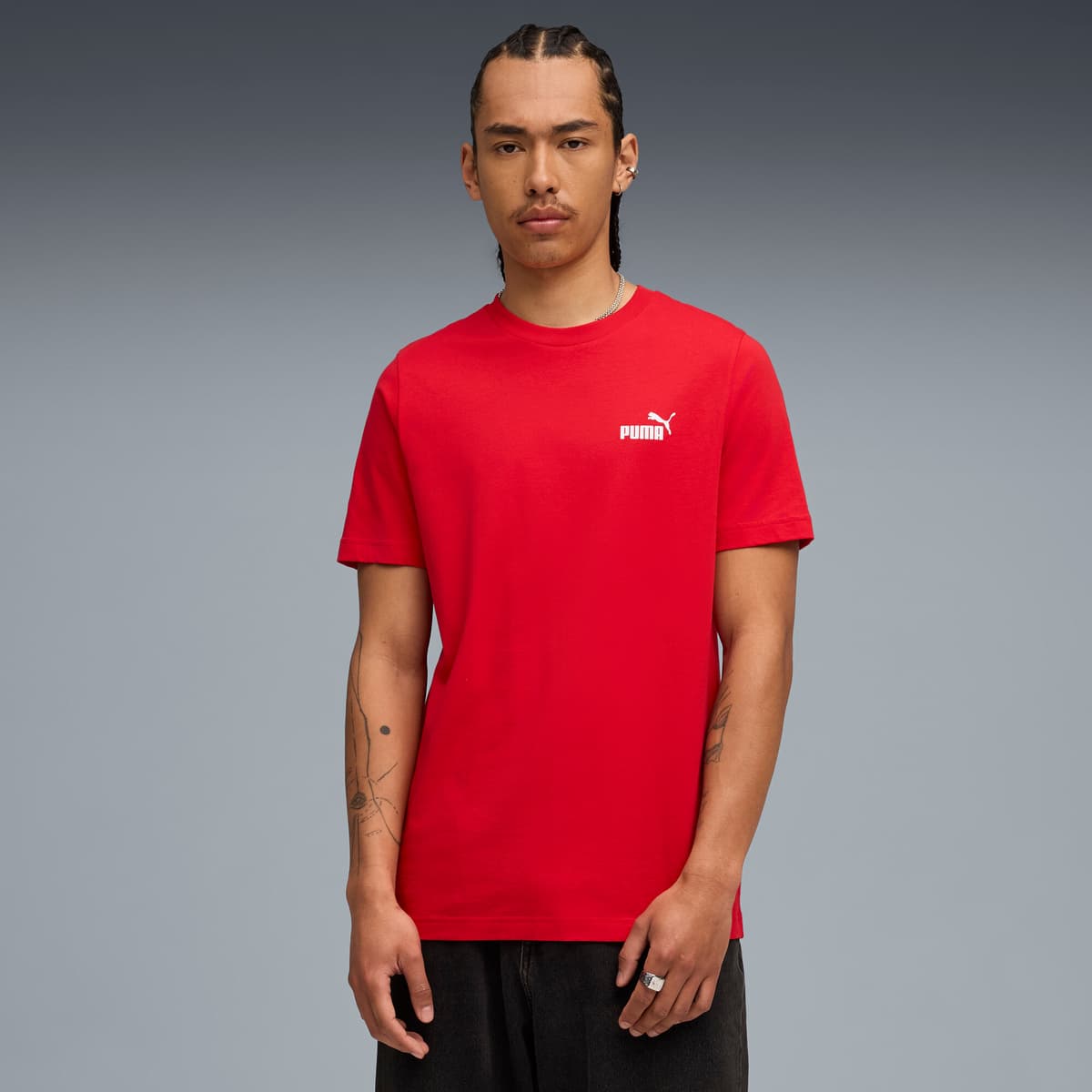 PUMA T-shirt met print voor Heren, Rood, Maat S