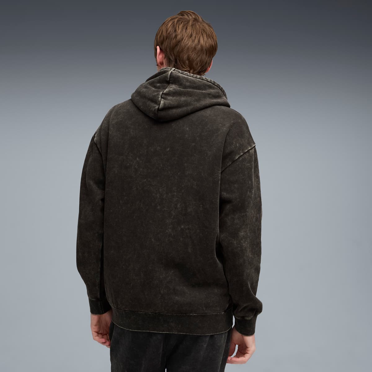 PUMA Essentials Elevated relaxte verwassen hoodie voor Heren, Zwart, Maat S thumbnail 5