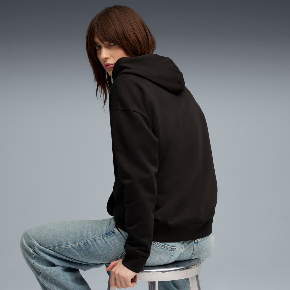 PUMA Class relaxte hoodie voor Dames, Zwart, Maat S thumbnail 5