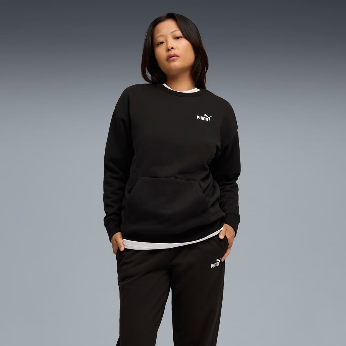 PUMA Relaxed trainingspak voor Dames, Zwart, Maat XXL thumbnail 4