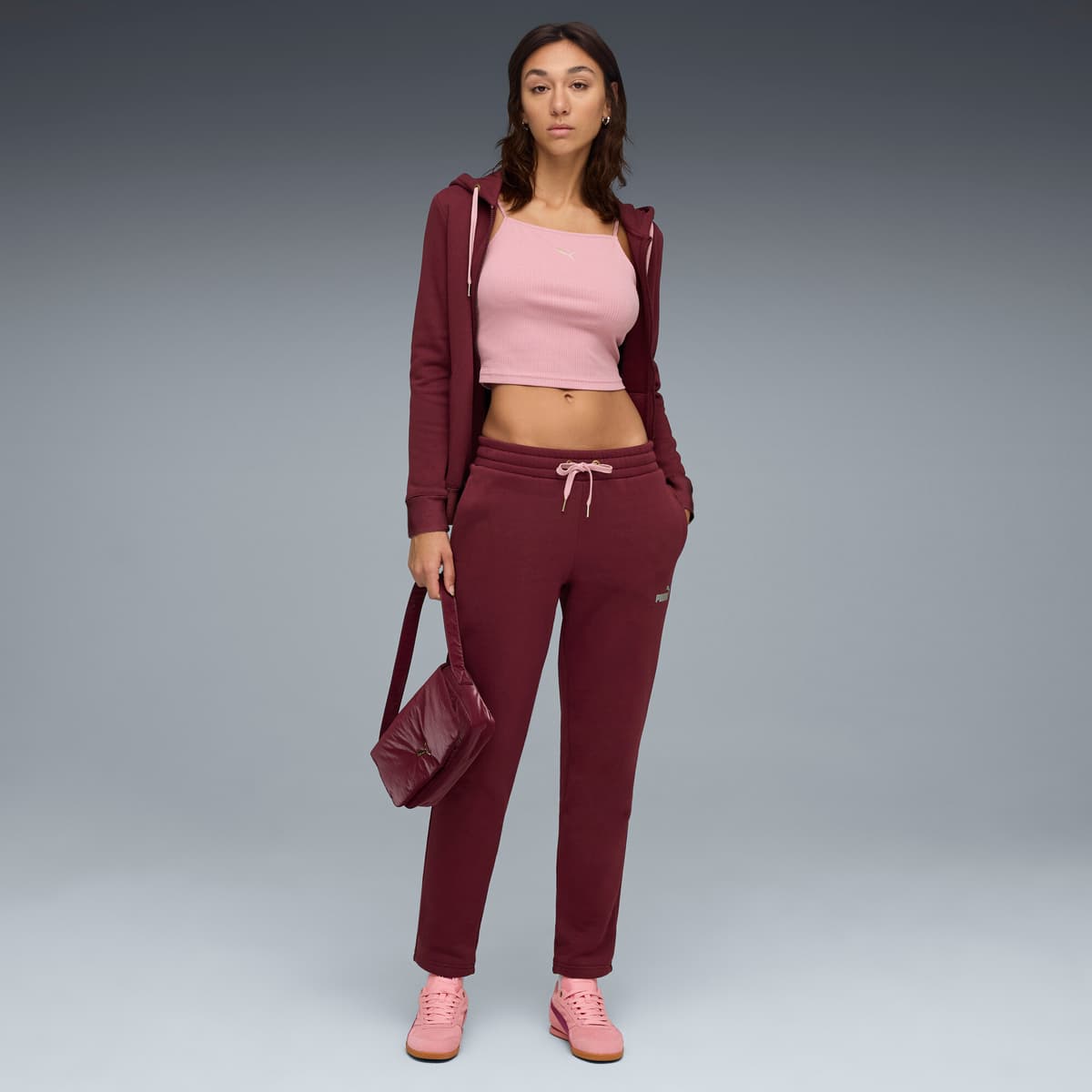 PUMA Metallic joggingpak met capuchon voor Dames, Maat L