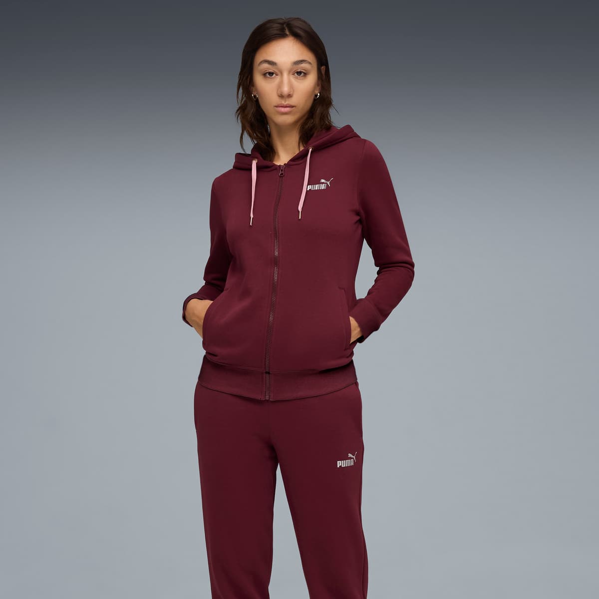 PUMA Metallic joggingpak met capuchon voor Dames, Maat L thumbnail 4