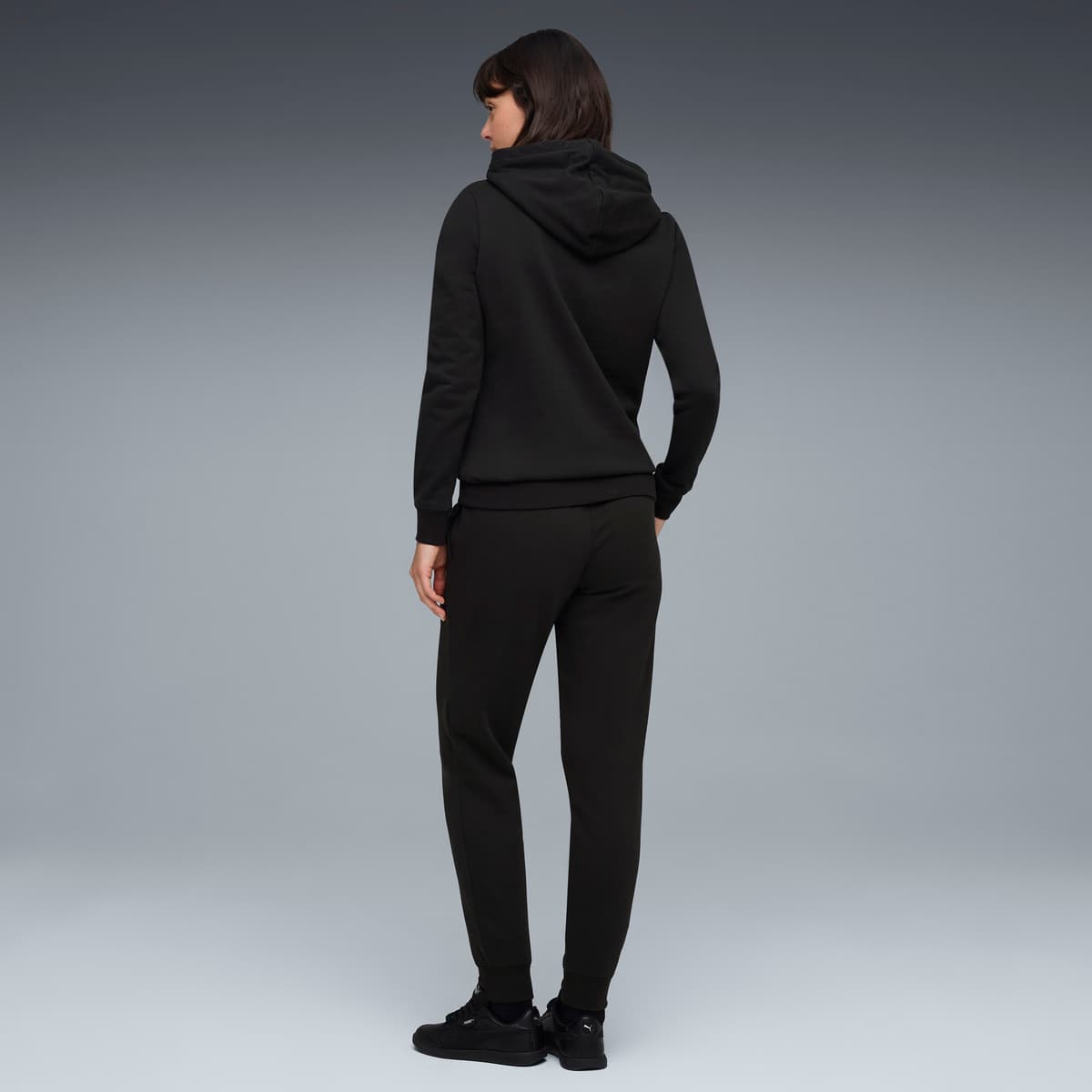 PUMA Joggingpak met capuchon voor Dames, Zwart, Maat XS thumbnail 5