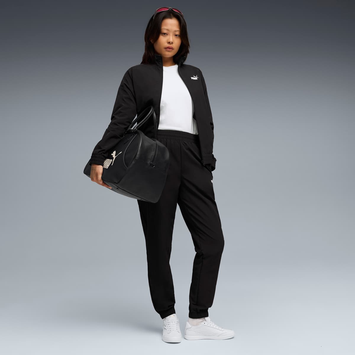 PUMA Geweven trainingspak voor Dames, Zwart, Maat XL