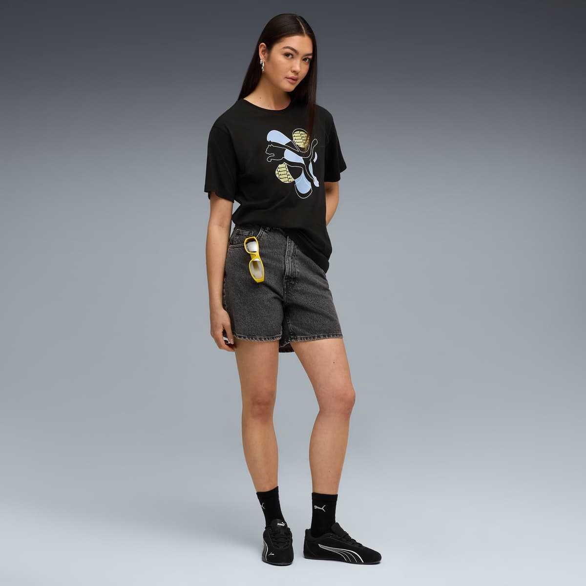 PUMA Graphic Relaxed Energy T-shirt voor Dames, Zwart, Maat XS thumbnail 4