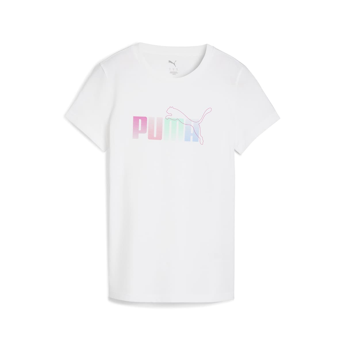 PUMA Graphic Stacked T-shirt voor Dames, Wit, Maat S thumbnail 3